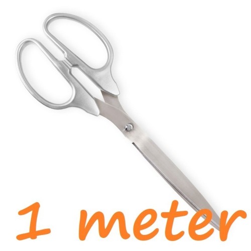 Openingsschaar 1 meter - Zilver (knipt echt)
